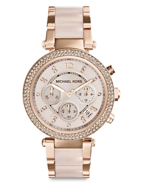 michael kors parker chronographe|Michael Kors parker rose goldtone.